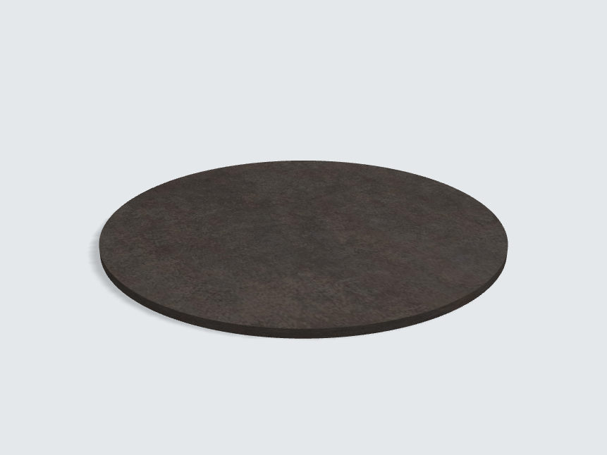 Tischplatte oval / kreisförmig F629 ST16 Dark gold Metal