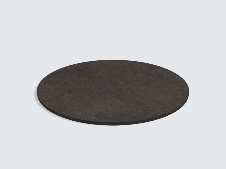 Tischplatte oval / kreisförmig Dark gold Metal | Classic