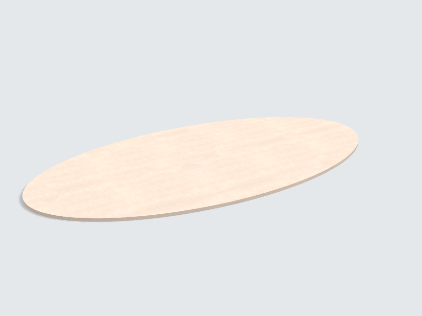 Tischplatte oval / kreisförmig F661 ST76 Calcit Stone sandbeige