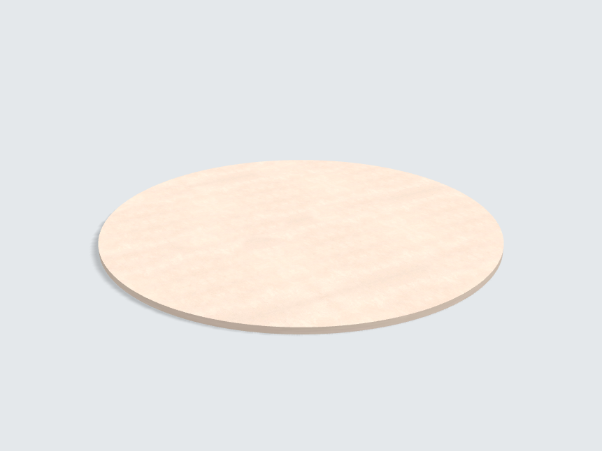 Tischplatte oval / kreisförmig Calcit Stone sandbeige | Classic