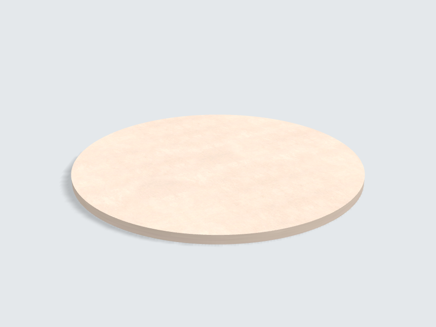 Tischplatte oval / kreisförmig Calcit Stone sandbeige | Classic