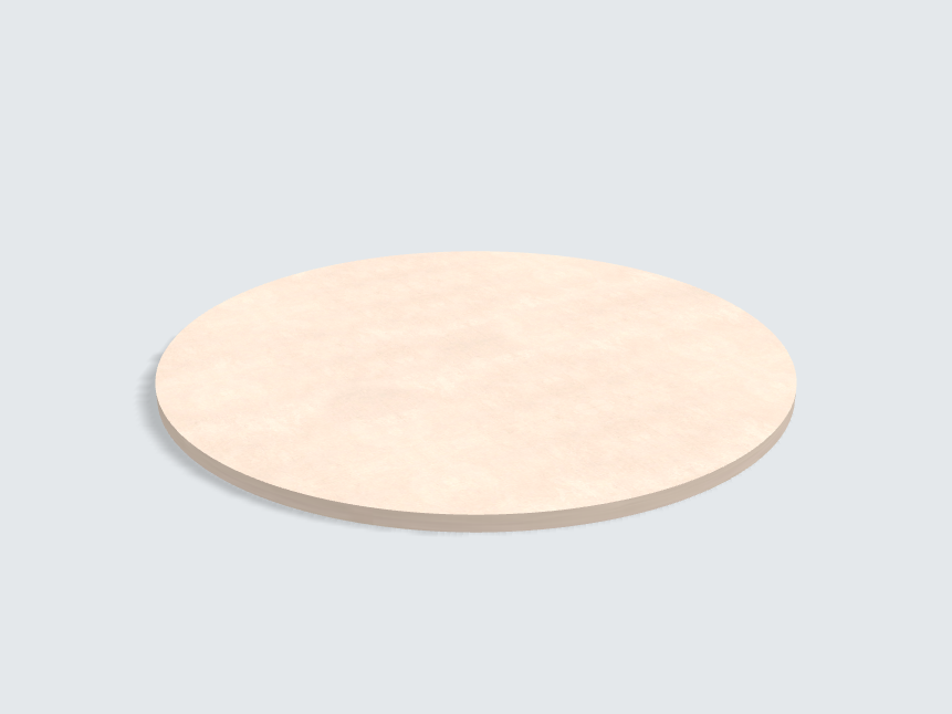 Tischplatte oval / kreisförmig Calcit Stone sandbeige | Classic