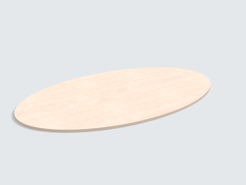 Tischplatte oval / kreisförmig F661 ST76 Calcit Stone sandbeige