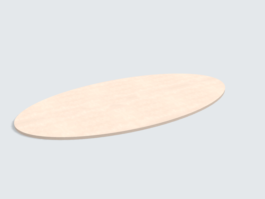Tischplatte oval / kreisförmig F661 ST76 Calcit Stone sandbeige