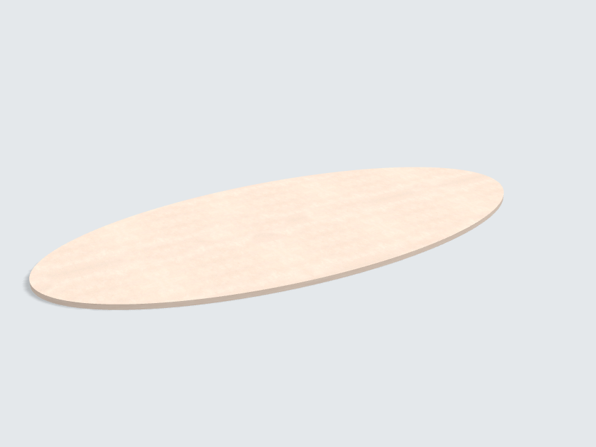 Tischplatte oval / kreisförmig F661 ST76 Calcit Stone sandbeige