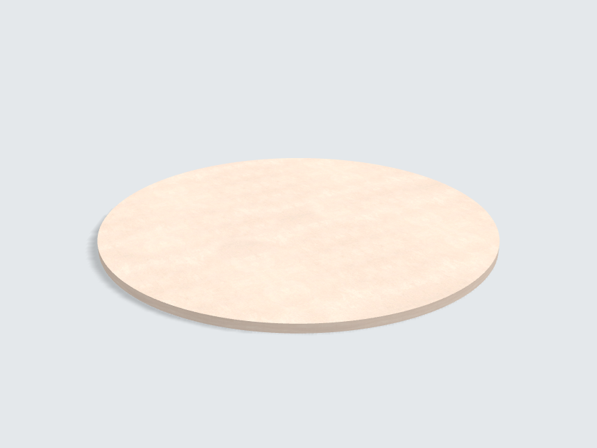 Tischplatte oval / kreisförmig F661 ST76 Calcit Stone sandbeige