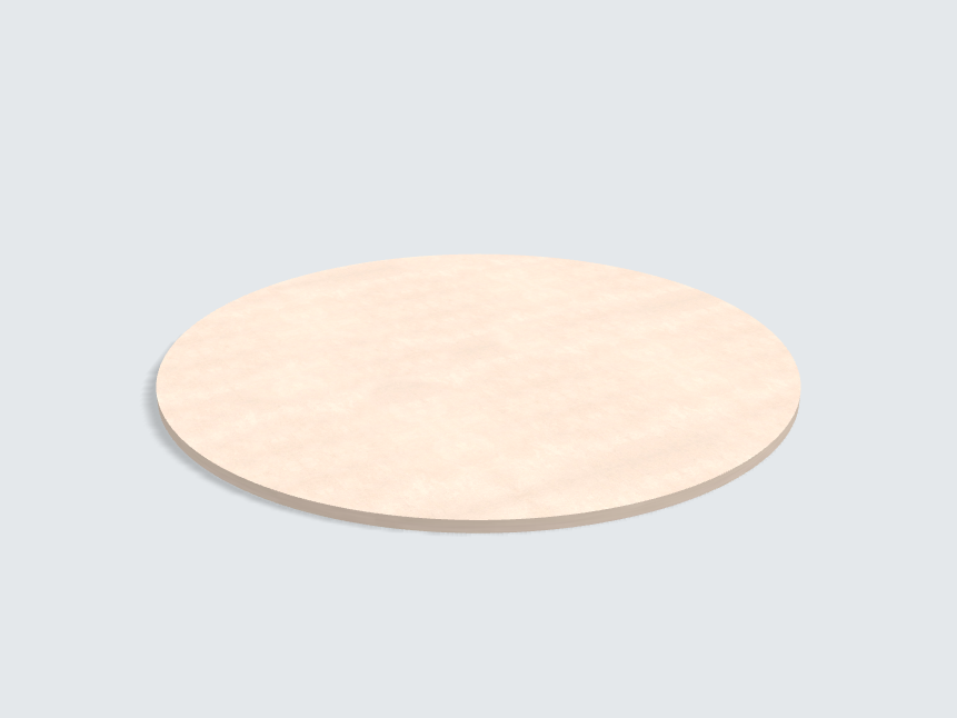 Tischplatte oval / kreisförmig Calcit Stone sandbeige | Classic
