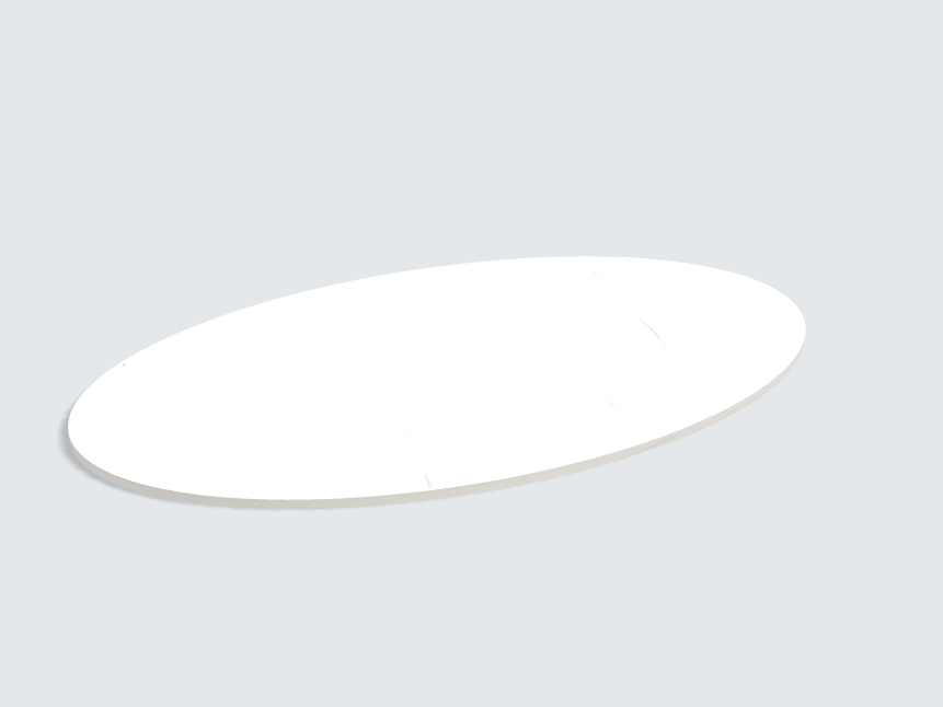 Tischplatte oval / kreisförmig Levanto Marmor weiss | Classic