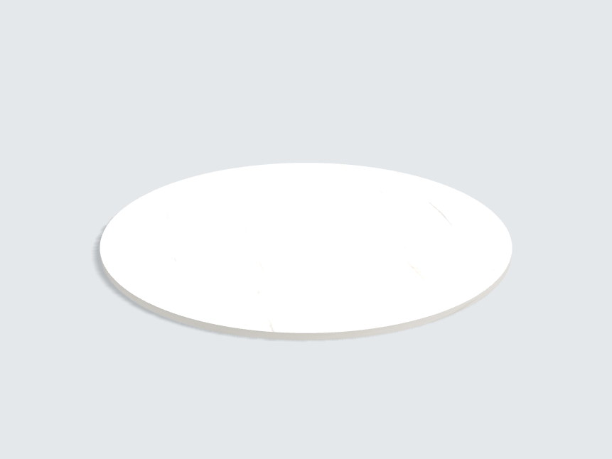 Tischplatte oval / kreisförmig Levanto Marmor weiss | Classic