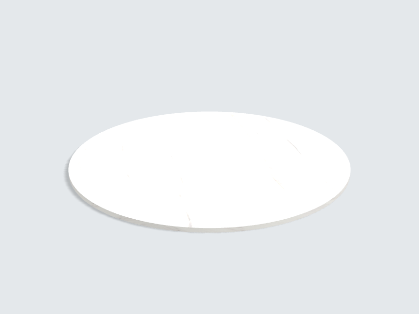 Tischplatte oval / kreisförmig F812 ST9 Levanto Marmor weiss