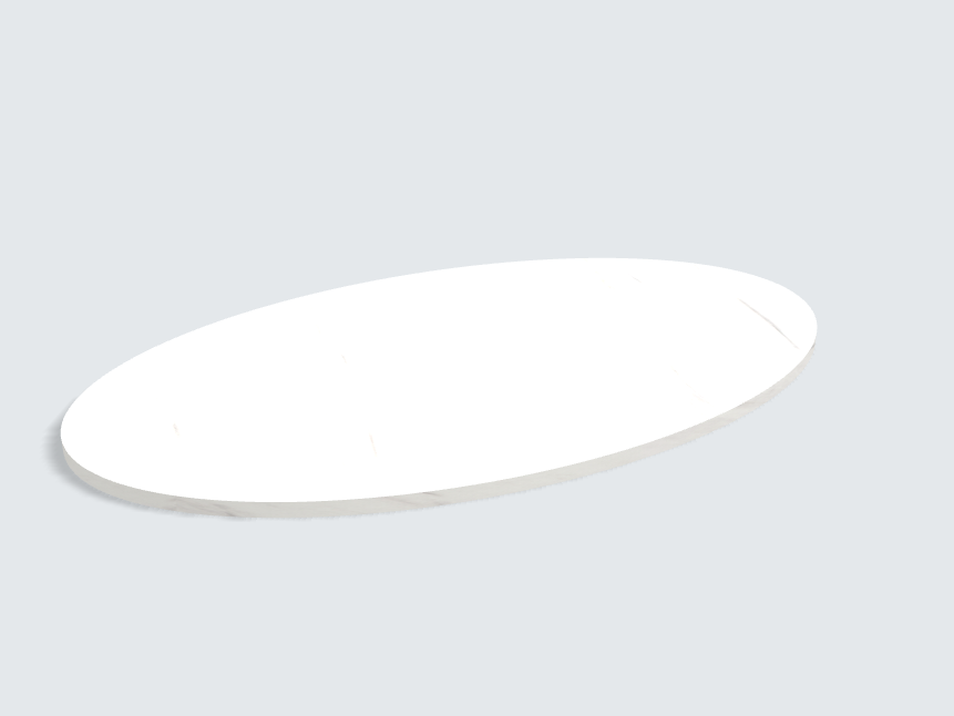 Tischplatte oval / kreisförmig F812 ST9 Levanto Marmor weiss