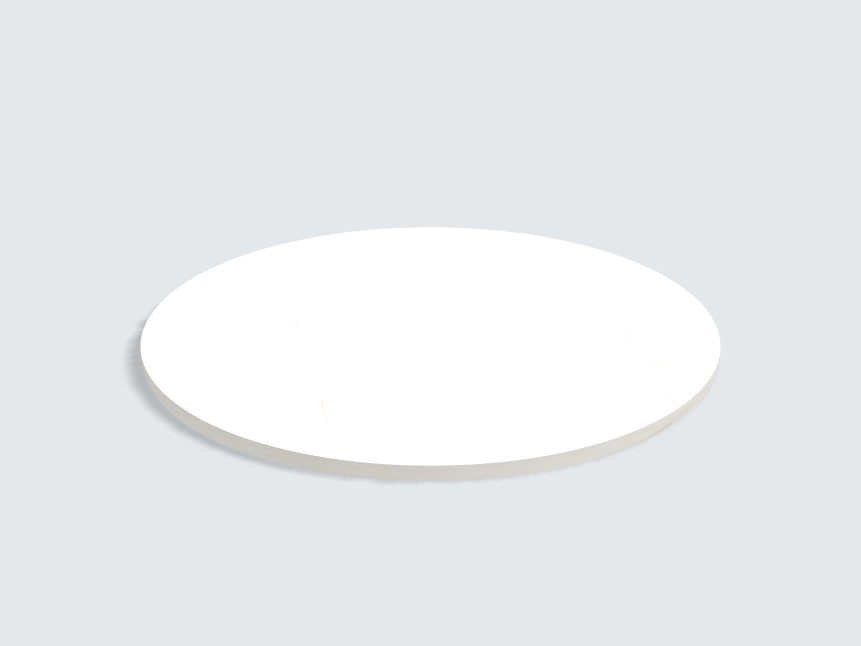 Tischplatte oval / kreisförmig Levanto Marmor weiss | Classic