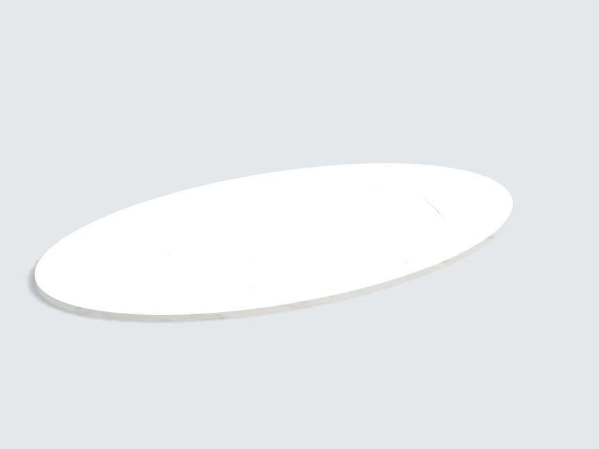 Tischplatte oval / kreisförmig F812 ST9 Levanto Marmor weiss