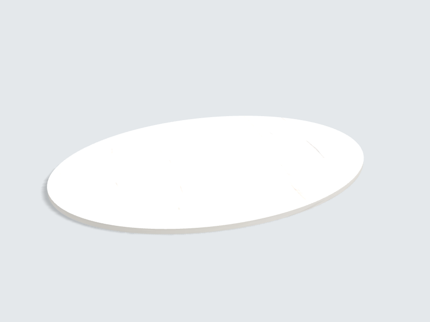 Tischplatte oval / kreisförmig Levanto Marmor weiss | Classic