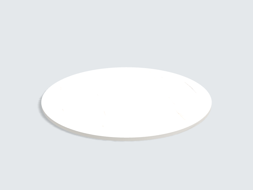 Tischplatte oval / kreisförmig Levanto Marmor weiss | Classic