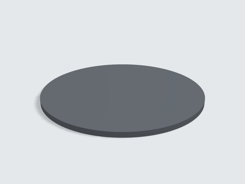 Tischplatte oval / kreisförmig Graphitgrau