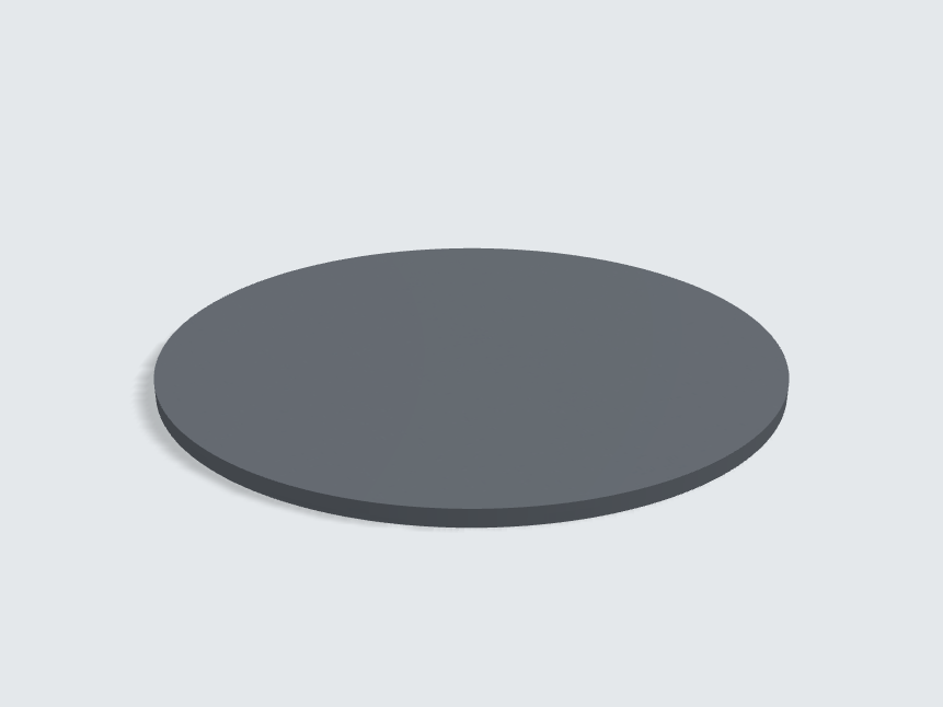 Tischplatte oval / kreisförmig Graphitgrau