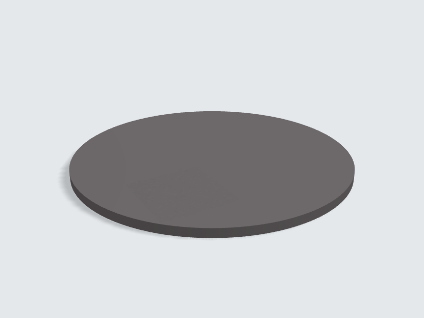 Tischplatte oval / kreisförmig Grau Matt Silktouch
