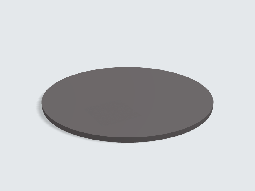Tischplatte oval / kreisförmig Grau Matt Silktouch