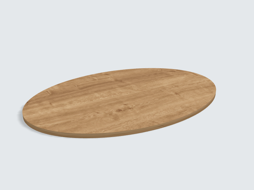 Tischplatte oval / kreisförmig H3303 ST10 Eiche Arlington
