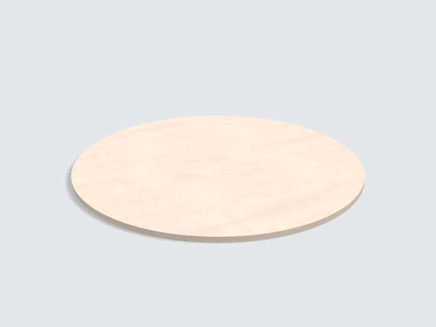 Tischplatte oval / kreisförmig Keramik Beige