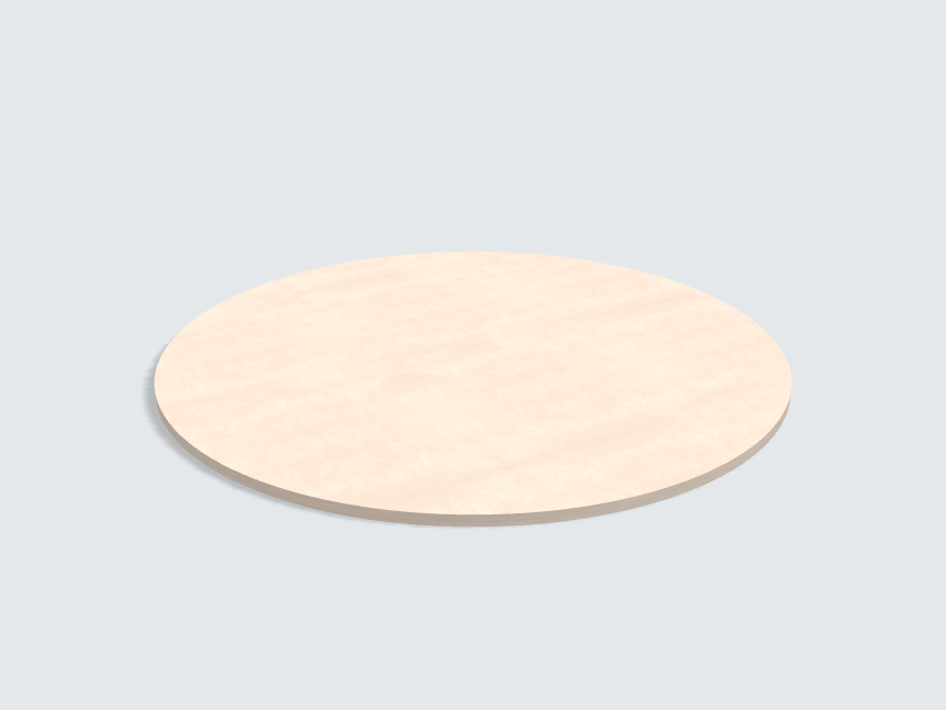 Tischplatte oval / kreisförmig Keramik Beige
