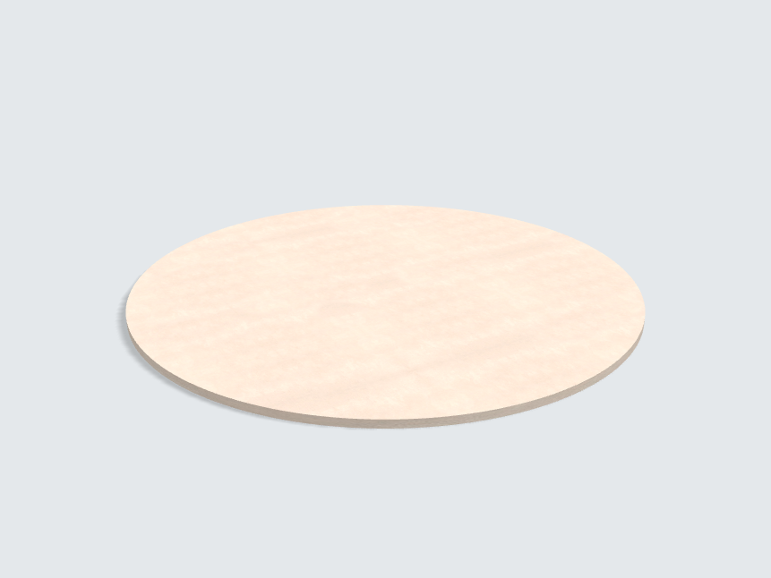 Tischplatte oval / kreisförmig Keramik Beige