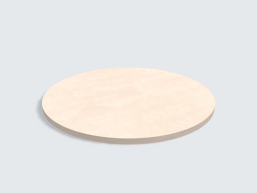 Tischplatte oval / kreisförmig Keramik Beige