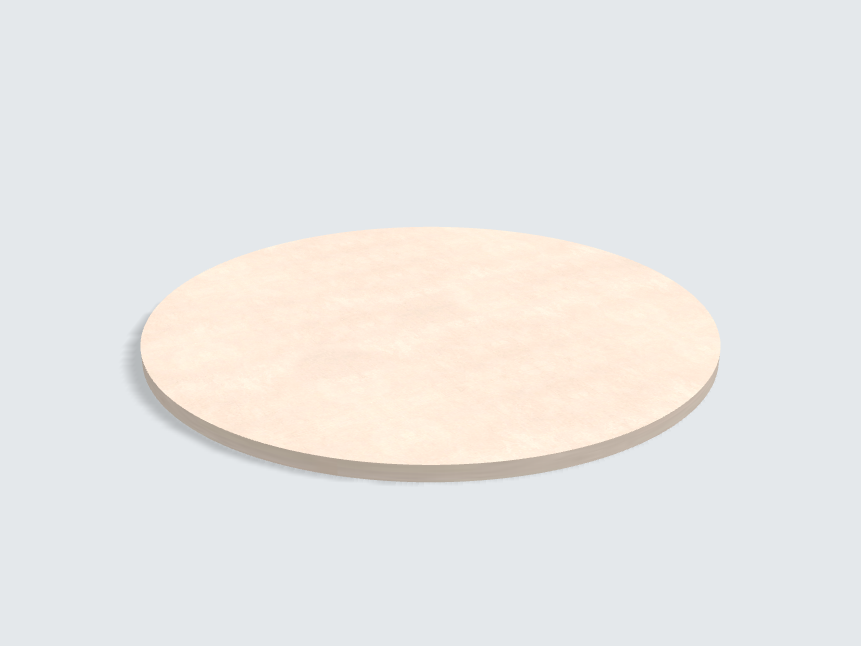 Tischplatte oval / kreisförmig Keramik Beige