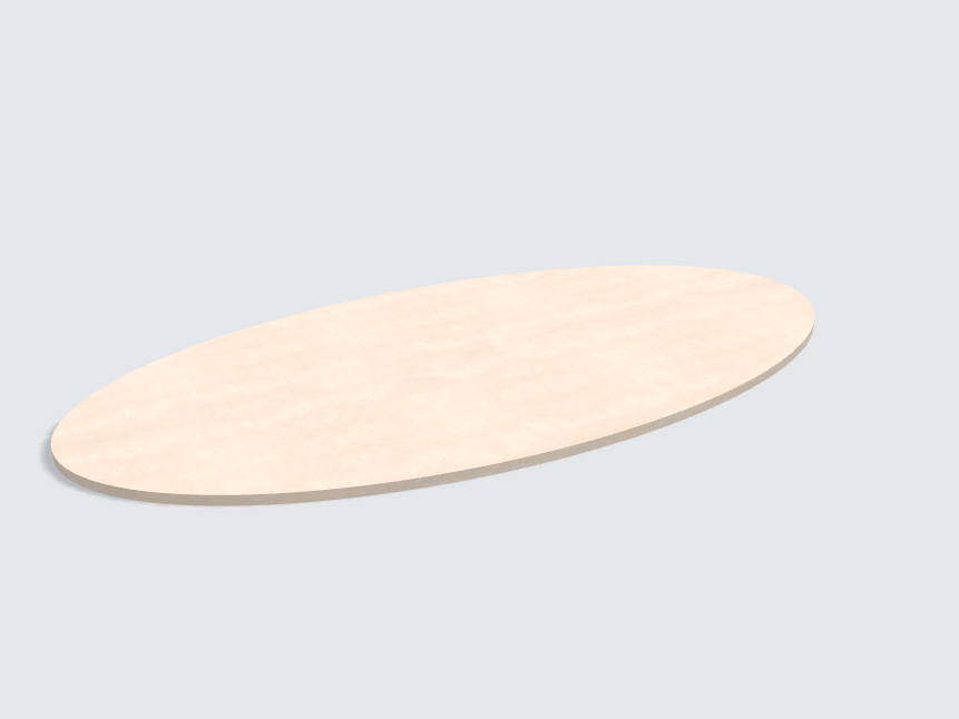 Tischplatte oval / kreisförmig Keramik Beige