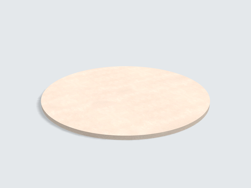 Tischplatte oval / kreisförmig Keramik Beige