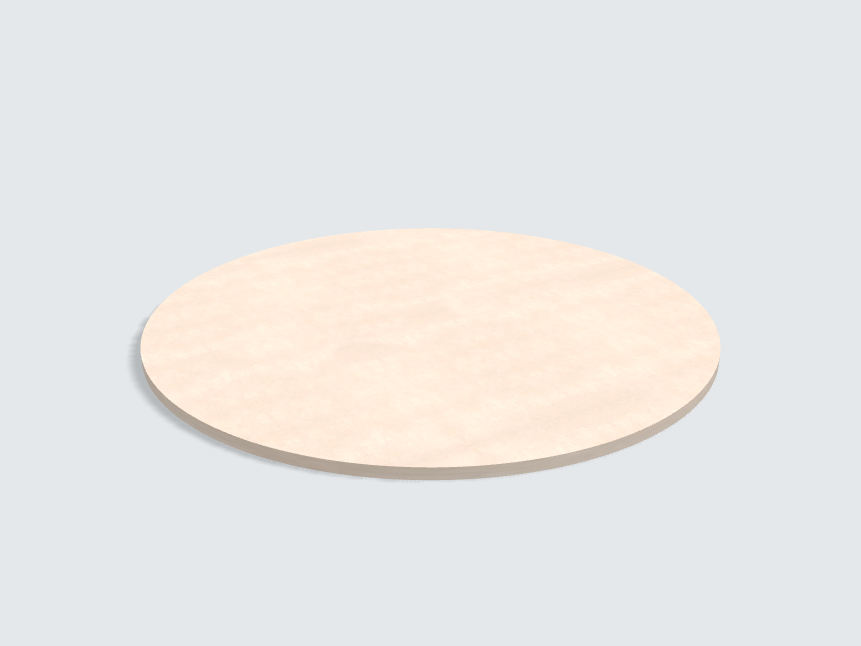 Tischplatte oval / kreisförmig Keramik Beige