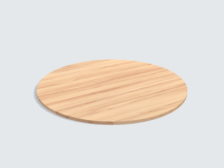 Tischplatte oval / kreisförmig Kernbuche