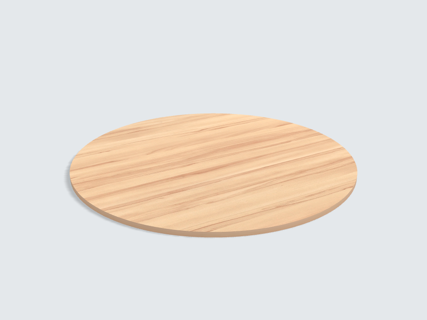 Tischplatte oval / kreisförmig Kernbuche