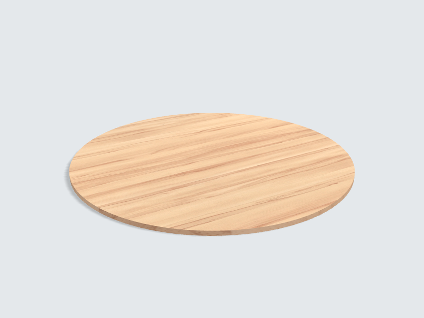 Tischplatte oval / kreisförmig Kernbuche