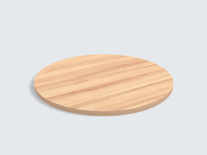 Tischplatte oval / kreisförmig Kernbuche