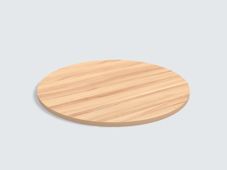 Tischplatte oval / kreisförmig Kernbuche