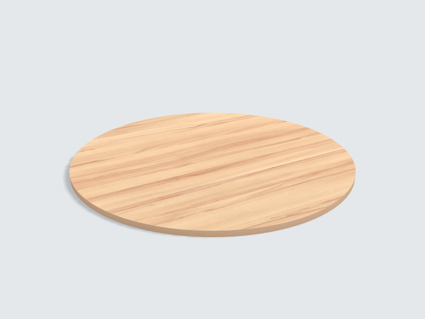 Tischplatte oval / kreisförmig Kernbuche
