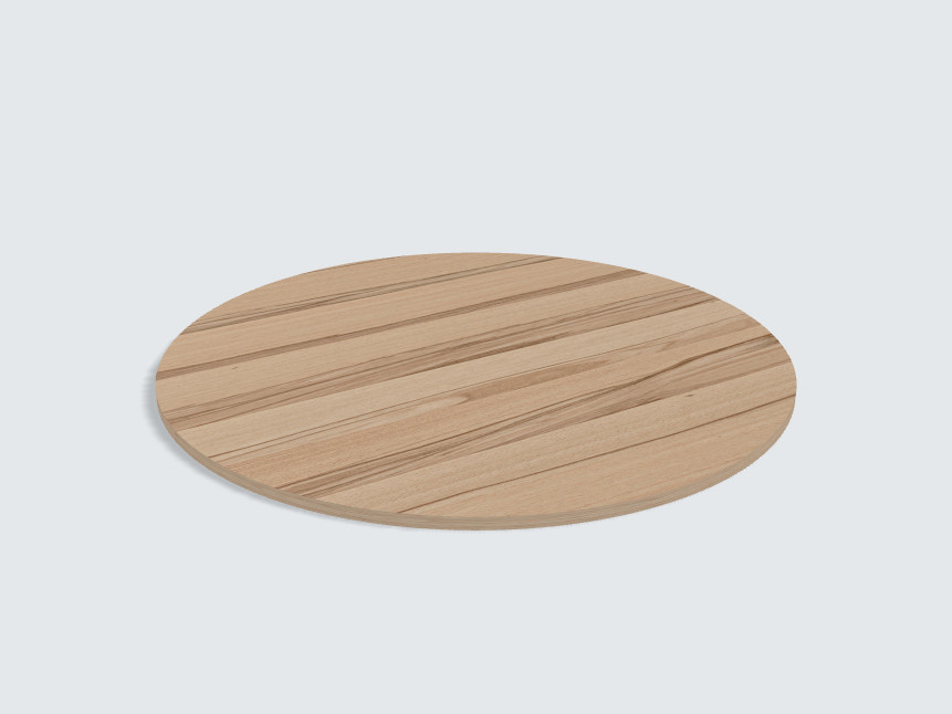Tischplatte oval / kreisförmig Kernbuche Furnier