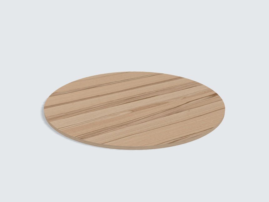 Tischplatte oval / kreisförmig Kernbuche Furnier