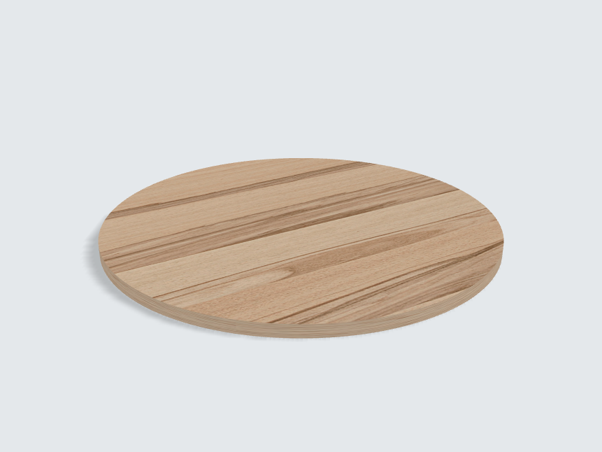 Tischplatte oval / kreisförmig Kernbuche Furnier