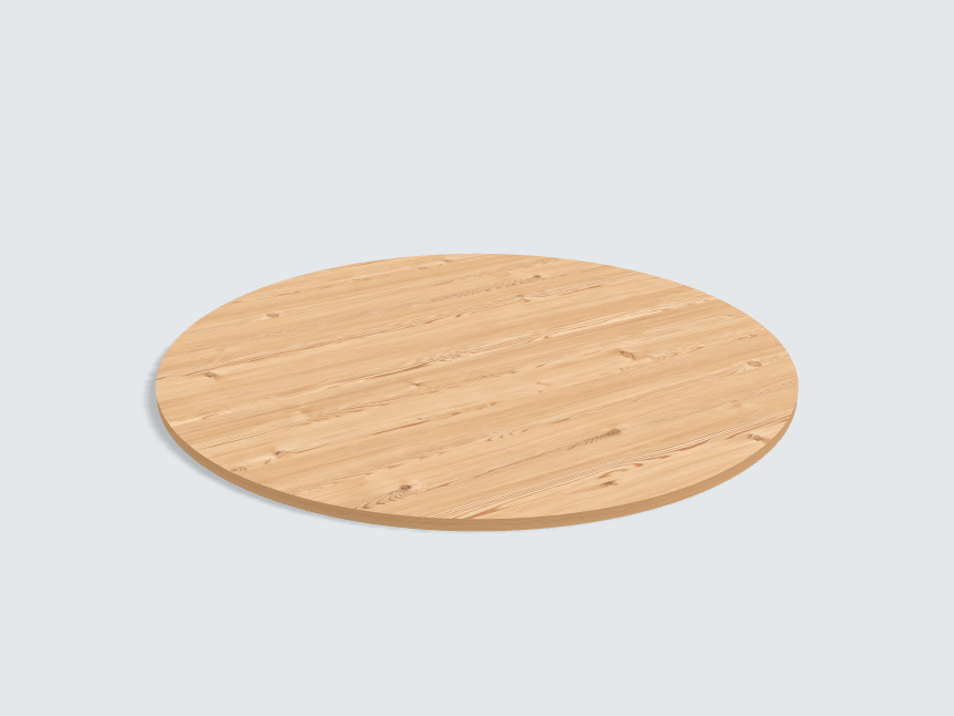 Tischplatte oval / kreisförmig Lakeside Lärche