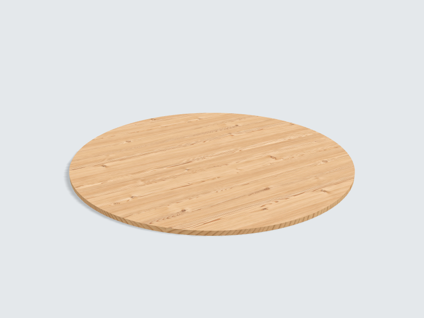 Tischplatte oval / kreisförmig Lakeside Lärche