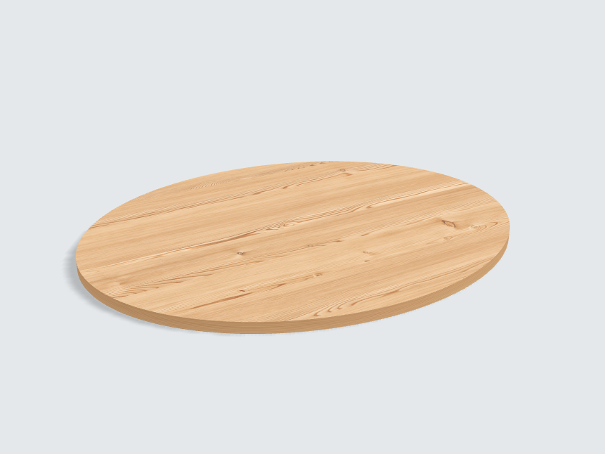 Tischplatte oval / kreisförmig Lakeside Lärche