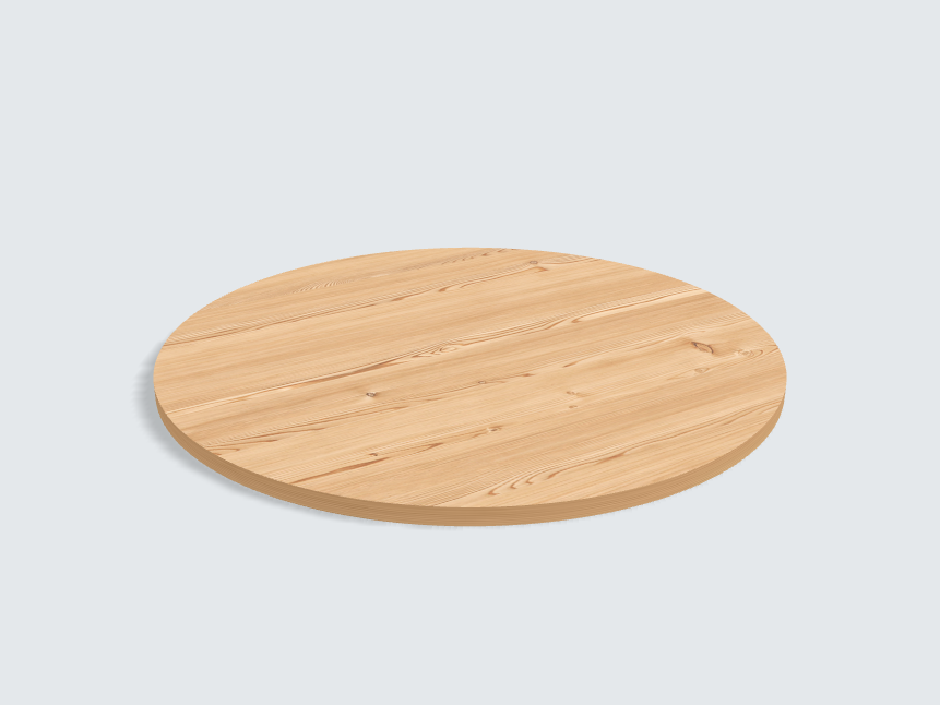 Tischplatte oval / kreisförmig Lakeside Lärche