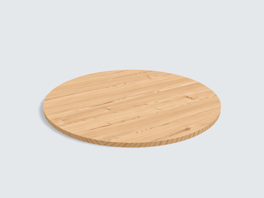 Tischplatte oval / kreisförmig Lakeside Lärche