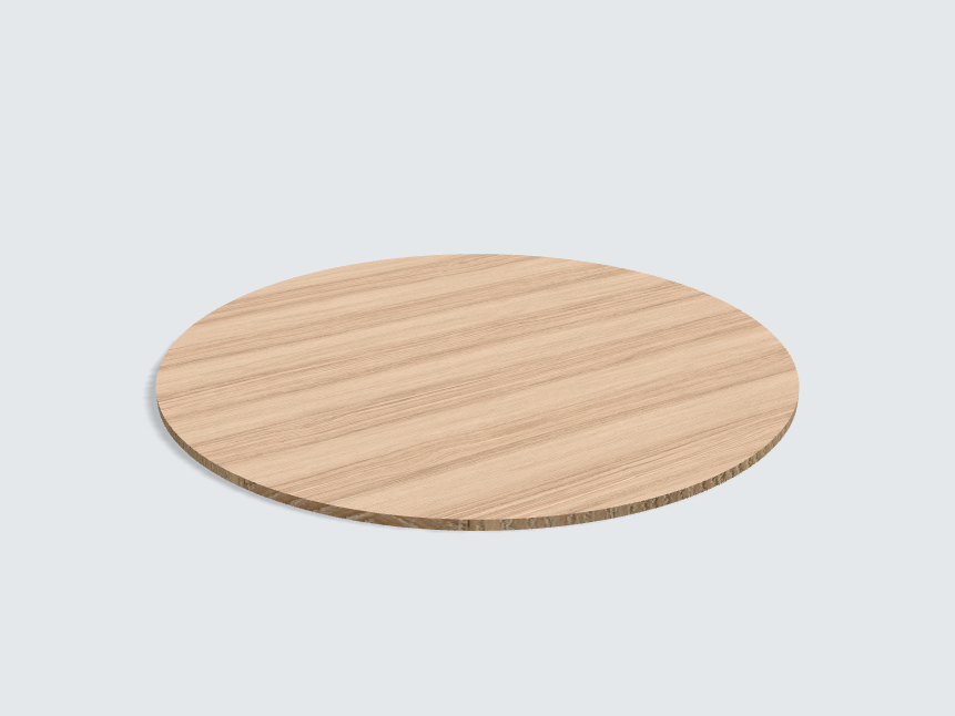 Tischplatte oval / kreisförmig Limpido Esche