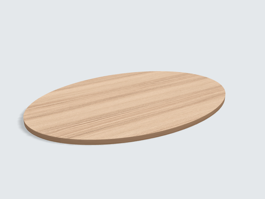 Tischplatte oval / kreisförmig Limpido Esche