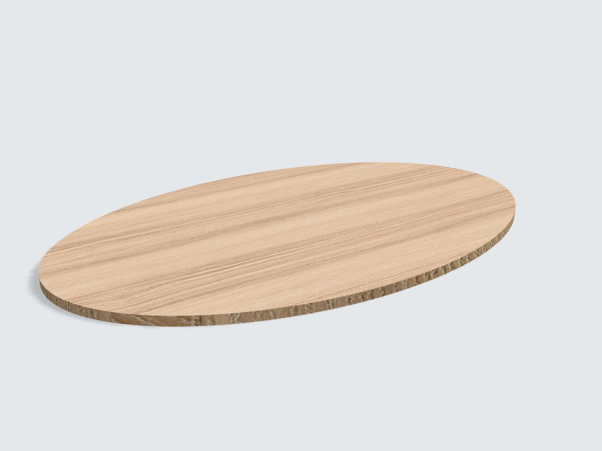 Tischplatte oval / kreisförmig Limpido Esche