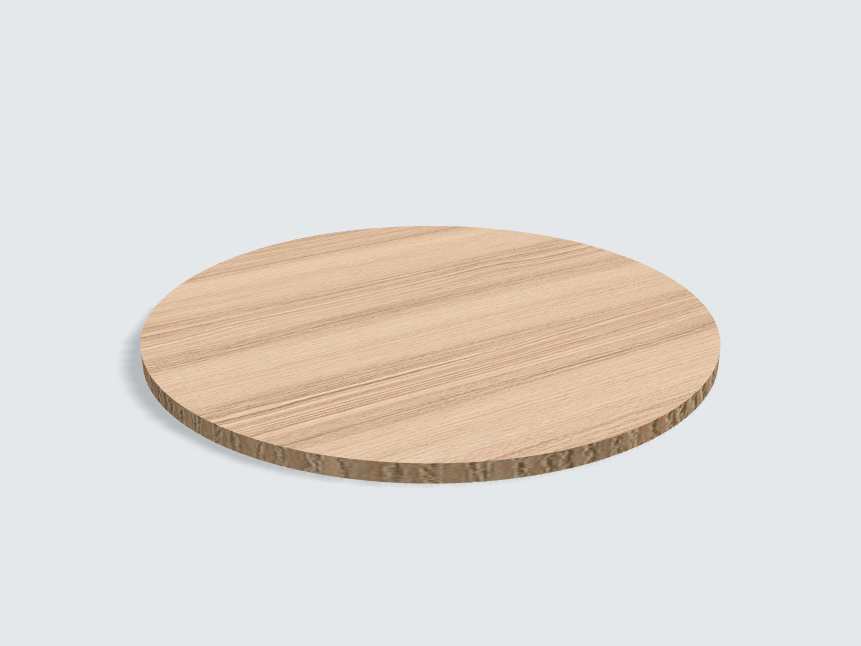 Tischplatte oval / kreisförmig Limpido Esche